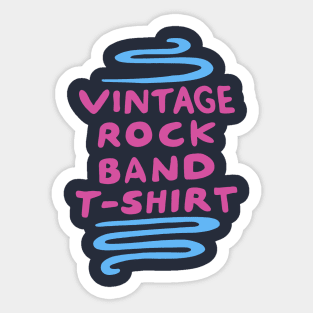 Vintage Rock Band T-Shirt Sticker